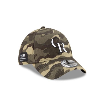Colorado Rockies Gorra | New Era MLB Armed Forces Weekend 39thirty Stretch Fit Cap Mexico - Verdes